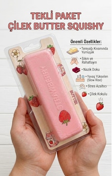 Çilek Butter Sukuşi Squishy - Yavaş Yükselen Tereyağı Kıvamında Çilek Pembe Stres Oyuncağı 1 Adet Çilek Butter Sukuşi Squishy - Yavaş Yükselen Tereyağı Kıvamında Çilek Pembe Stres Oyuncağı 1 Adet