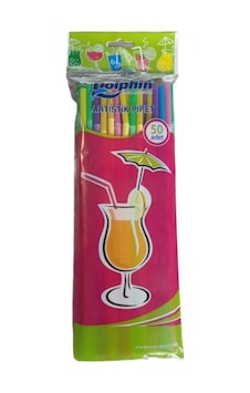 Dolphin Artistik Pipet Renkli Flexıble Straws 50Li Dolphin Artistik Pipet Renkli Flexıble Straws 50Li