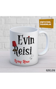 Kişiye Özel Kupa İsimli & Fotoğraflı Premium Hediye Bardak Evin Reisi Beyaz Kişiye Özel Kupa İsimli & Fotoğraflı Premium Hediye Bardak Evin Reisi Beyaz