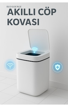 Akıllı Sensörlü Antibakteriyel Çöp Kovası 20 Litre Çöp Kutusu, Çöp Torbası Uyumlu Kapak Akıllı Sensörlü Antibakteriyel Çöp Kovası 20 Litre Çöp Kutusu, Çöp Torbası Uyumlu Kapak