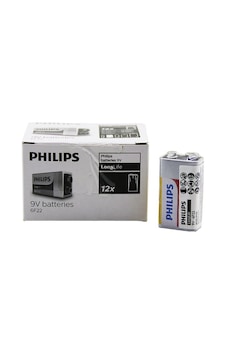 Phılıps 6f-22 Pil 9v 12 Adet Extra Çinko Klorür Phılıps 6f-22 Pil 9v 12 Adet Extra Çinko Klorür