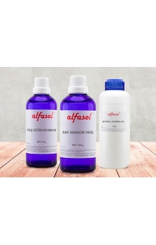 Alfasol Anason Yağı 100 G + Yaş Üzüm 10 G + Gliserin 250 G Alfasol Anason Yağı 100 G + Yaş Üzüm 10 G + Gliserin 250 G