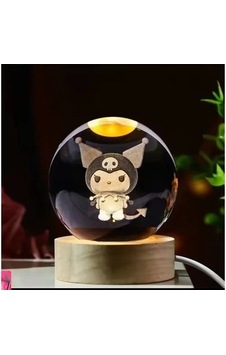 Kuromi Işıklı Cam Küre Kod 63 Çok Renkli Kuromi Işıklı Cam Küre Kod 63 Çok Renkli