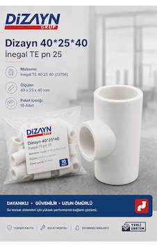Dizayn Pprc İnegal Te 40 25 40 10 Adet Pn25 Temiz Su Tesisat Ek Parçası Dizayn Pprc İnegal Te 40 25 40 10 Adet Pn25 Temiz Su Tesisat Ek Parçası