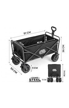 Camp Steel 100 Litre Fren Sistemli, Rulmanlı, Kalın Teker, Xxl Boy Katlanır Vagon 91x50x56 Cm Plaj Taşıma Ve Kamp Piknik Arabası - Siyah Camp Steel 100 Litre Fren Sistemli, Rulmanlı, Kalın Teker, Xxl Boy Katlanır Vagon 91x50x56 Cm Plaj Taşıma Ve Kamp Piknik Arabası - Siyah