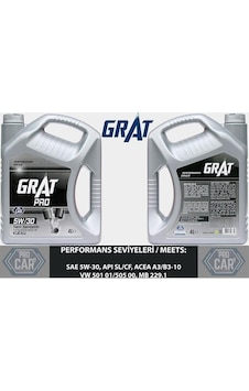 Grat 5W-30 Apı Sl/Cf Tam Sentetik Motor Yağı 4 L