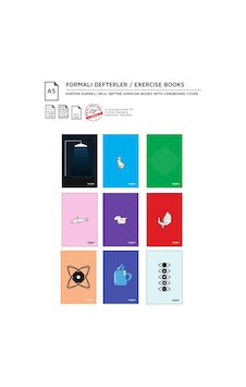Mopak A5 Defter Karton Kapak Kareli 40 Yaprak