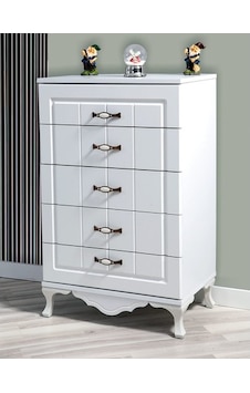 DARDASON K500 5 ÇEKMECELİ BEYAZ ŞİFONYER
