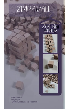 Doğal Mdf Eğitici Küp Bloklar 100 Adet 2x2x2 Cm