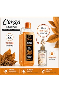 Tütün Kolonyası 900 Ml Bidon Ceran Çiçegi Kolonyası Hediyeli