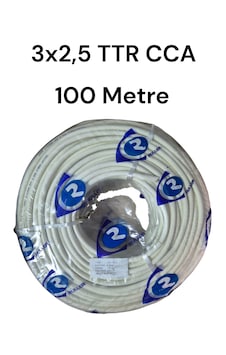 Ruller 3x2.5 Ttr Cca Tam Kesit Kablo 100 Metre