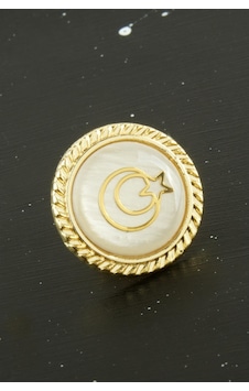Ay - 819 - Yıldız Sedef Yaka - Csmo-tex - Rozet Sarı Ay - 819 - Yıldız Sedef Yaka - Csmo-tex - Rozet Sarı