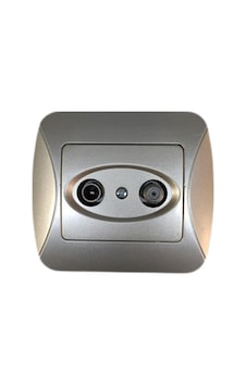 Dmr Riva Silver gümüş-gri Tv Uydu Prizi Dmr Riva Silver gümüş-gri Tv Uydu Prizi