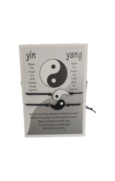 2 Çift Yin Yang Arkadaşlık,sevgili Bilekliği Siyah-beyaz