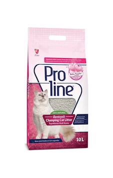 Proline Bebek Pudralı Topaklaşan Bentonit Kedi Kumu 10 L