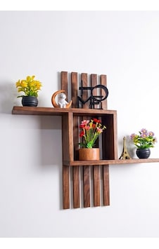Dekoratif Ahşap Duvar Rafı 60x50 Cm - Çift Taraflı Bant İle Yapıştırılabilir - Modern Kitaplık Bordo Dekoratif Ahşap Duvar Rafı 60x50 Cm - Çift Taraflı Bant İle Yapıştırılabilir - Modern Kitaplık Bordo