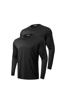 Ghassy Co. 2'li Paket Erkek %100 Pamuklu Likralı Spor Koşu Günlük Antrenman Uzun Kollu Penye T-shirt Siyah - Siyah Ghassy Co. 2'li Paket Erkek %100 Pamuklu Likralı Spor Koşu Günlük Antrenman Uzun Kollu Penye T-shirt Siyah - Siyah
