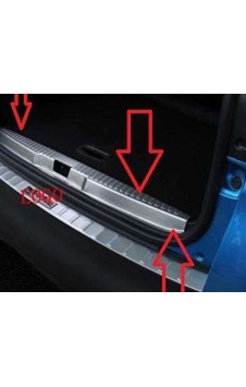 Renault Captur 2014 2017 Arka Tampon Eşiği Krom