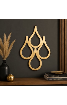 Gold Su Damlası Duvar Dekoru 32 40 Cm 6 Mm Mdf 32x40 Gold Su Damlası Duvar Dekoru 32 40 Cm 6 Mm Mdf 32x40