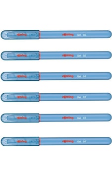 Rotring Jel Mürekkepli Tükenmez Kalem Açık Mavi 6'li Rotring Jel Mürekkepli Tükenmez Kalem Açık Mavi 6'li
