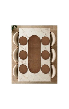 Nakkaş Home Jüt Runner Ve Supla Seti 35x100 Cm Runner + 33x33 Cm Jüt Amerikan Servis Doğal Masa Dekorasyonu Kahverengi Nakkaş Home Jüt Runner Ve Supla Seti 35x100 Cm Runner + 33x33 Cm Jüt Amerikan Servis Doğal Masa Dekorasyonu Kahverengi