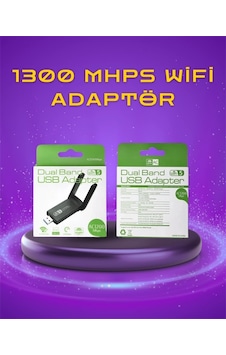 Çift Bant 1200 Mbps Usb Wifi Adaptör - Geniş Uyumluluk
