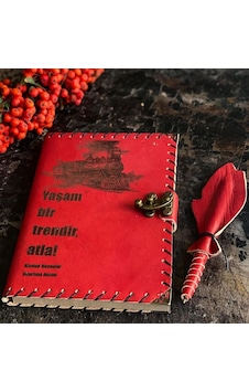 Yaşam Bir Trendir Atla Deri Defter Yaşam Bir Trendir Atla Deri Defter
