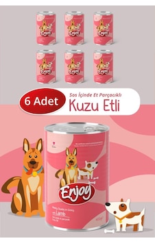 Enjoy Kuzu Etli Köpek Konservesi Sos İçinde Et Parçacıklı 400 Gr X6 Enjoy Kuzu Etli Köpek Konservesi Sos İçinde Et Parçacıklı 400 Gr X6