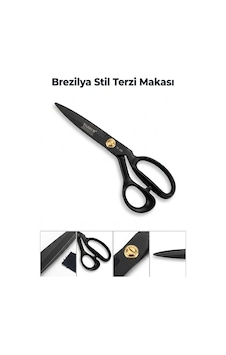 Mat Siyah Terzi Makası, Kumaş Kesme Ve Dikiş Makası
