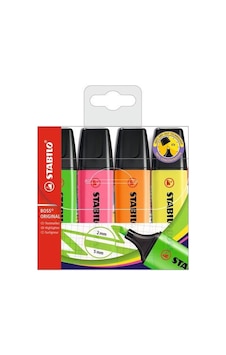 Stabilo Boss Pastel Renk Fosforlu Kalem 4'lü Paket 70/4 Çok Renkli Stabilo Boss Pastel Renk Fosforlu Kalem 4'lü Paket 70/4 Çok Renkli