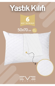 Eve Tekstil 6 Adet Diamon Kapitone Antibakteriyel Fermuarlı Yıkanabilir Otel Lüks Yastık Kılıfı 50x70cm Beyaz Eve Tekstil 6 Adet Diamon Kapitone Antibakteriyel Fermuarlı Yıkanabilir Otel Lüks Yastık Kılıfı 50x70cm Beyaz