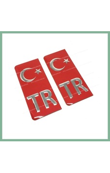 Bşkvirgo Tr Plaka Arması Metal Etiket Sticker Kırmızı 2'li Bsk2026 Standart Bşkvirgo Tr Plaka Arması Metal Etiket Sticker Kırmızı 2'li Bsk2026 Standart
