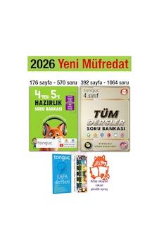4'ten 5'e Hazırlık Kitabı 2026 Yaz Tatili 4. Sınıf Tüm Dersler Soru Bankası Seti 4'ten 5'e Hazırlık Kitabı 2026 Yaz Tatili 4. Sınıf Tüm Dersler Soru Bankası Seti
