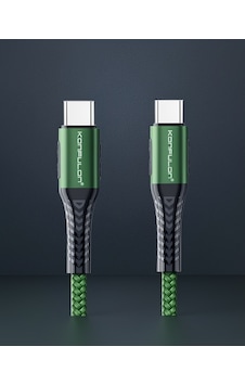 Dc43 Type-c To Type-c 1m Örgü 60w Hızlı Şarj Kablosu - Yeşil Dc43 Type-c To Type-c 1m Örgü 60w Hızlı Şarj Kablosu - Yeşil