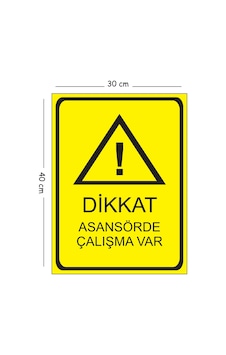 Metal Dikkat Asansörde Çalışma Var 30x40 Cm A3 Uyarı İş Güvenliği Levhası Metal Dikkat Asansörde Çalışma Var 30x40 Cm A3 Uyarı İş Güvenliği Levhası
