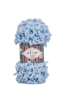 Alize Puffy Fine El Örgü İpi Bebe Mavi 218-8150001012006_