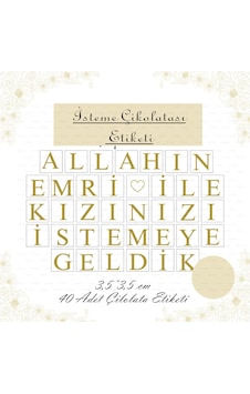 Allahın Emri İle Kızınızı İstemeye Geldik İsteme Çikolatası Eti