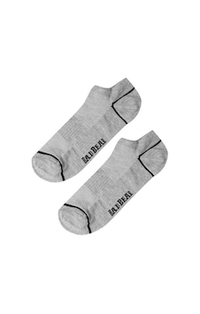 Bad Bear 18.01.02.002-c19 Cross Ankle Erkek Kısa Çorap Gri Melanj