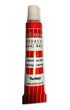 Südor Guaj Boya Tüp Kırmızı 9ml Küçük - 4 Adet