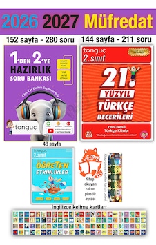 1'den 2'ye Hazırlık Kitabı 2026 Yaz Tatili 2. Sınıf 21. Yüzyıl Türkçe Becerileri İngilizce Kelime Set