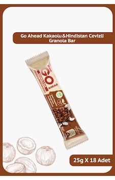 Go Ahead Kakaolu Ve Hindistan Cevizli Granola Bar - 25 Gram - 18 Adet
