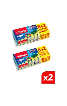 Vileda Eko Düz Hijyenik Bulaşık Süngeri 2 x 8 Adet Sarı Vileda Eko Düz Hijyenik Bulaşık Süngeri 2 x 8 Adet Sarı