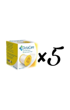 Octa Care İpek Tıbbi Flaster 5 CM x 5 M 5'li Octa Care İpek Tıbbi Flaster 5 CM x 5 M 5'li