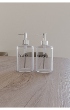 Suntel Etiketli 2'li Plastik Sıvı Sabunluk Seti - 500 Ml Beyaz Suntel Etiketli 2'li Plastik Sıvı Sabunluk Seti - 500 Ml Beyaz