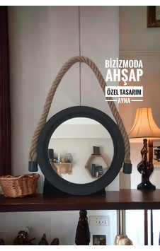 Ahşap Özel Tasarim Ayna , Siyah Yuvarlak Tasarım Ayna Siyah Ahşap Özel Tasarim Ayna , Siyah Yuvarlak Tasarım Ayna Siyah