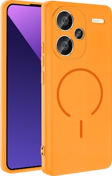 Xiaomi Redmi Note 13 Pro Plus 5g Kılıf M-safe Şarj Özellikli Zore Meta Kapak Turuncu Xiaomi Redmi Note 13 Pro Plus 5g Kılıf M-safe Şarj Özellikli Zore Meta Kapak Turuncu