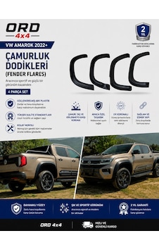 Ord4x4 Vw Amarok 2022+ Çamurluk Dodikleri Fender Flares Ord4x4 Vw Amarok 2022+ Çamurluk Dodikleri Fender Flares