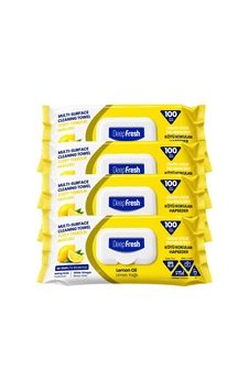 Deep Fresh Yüzey Temizlik Havlusu 100 Lü Limon Yağı Kokulu 4 Lü Beyaz Deep Fresh Yüzey Temizlik Havlusu 100 Lü Limon Yağı Kokulu 4 Lü Beyaz