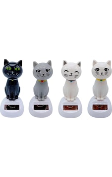 Sallanan Kedi Figürü - Güneş Enerjili Sallanan Kedi Figürü - Güneş Enerjili