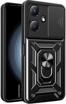 Tecno Camon 19 Pro Uyumlu Tank Kılıf - Yüzüklü Standlı Extra Koruma Zırhlı Outdoor Kapak-siyah Siyah Tecno Camon 19 Pro Uyumlu Tank Kılıf - Yüzüklü Standlı Extra Koruma Zırhlı Outdoor Kapak-siyah Siyah